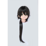 RWBY Lie Ren Long Black Cosplay Wig with Pink Highlights