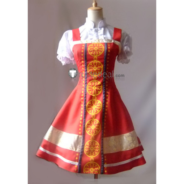 Tekken Alisa Bosconovitch Red Dress Cosplay Costume