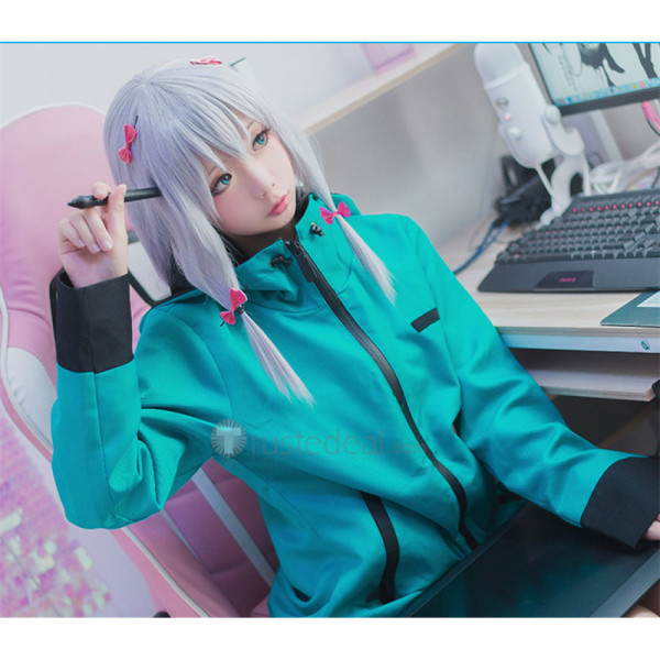 Eromanga Sensei Sagiri Izumi Blue Coat Cosplay Costume