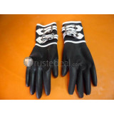 Black Latex Gloves with Buckles