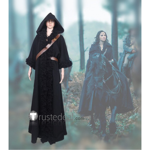 Justice League Wonder Woman Film 2017 Diana Cosplay Black Hood Cape