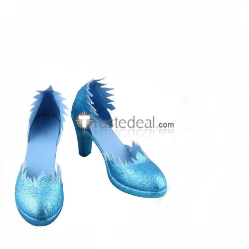 Frozen Disney Princess Elsa Cosplay Shoes Heels