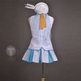 Love Live Rin Hoshizora Wonderful Rush Blue White Dress Cosplay Costume