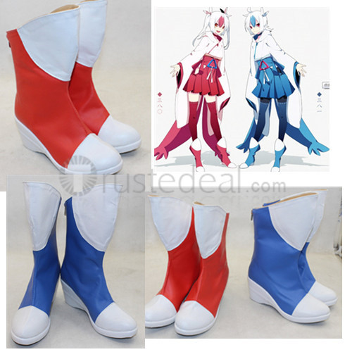 Pokemon Gijinka Latios Latias Blue and Red Cosplay Boots Shoes