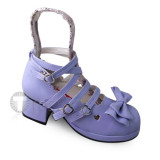 Purple Bows Lolita Shoes