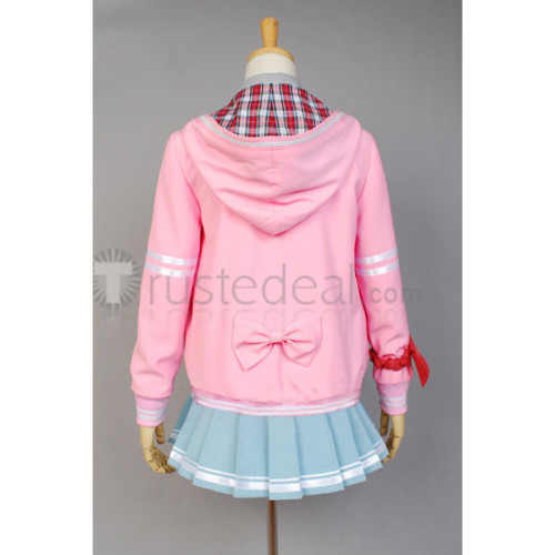 Vocaloid Miku Hatsune Pink Uniform Cosplay Costume