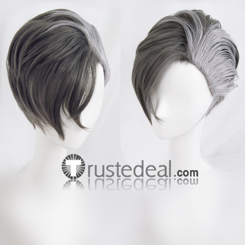 The Caligula Effect Shogo Satake Black Grey Cosplay Wig