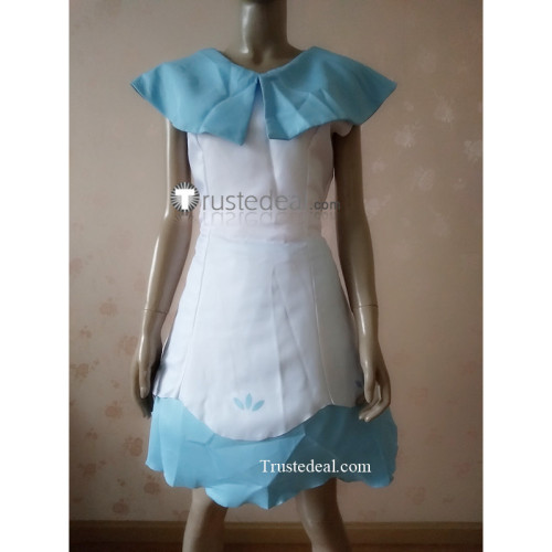 Pokemon Sun And Moon Lillie White Blue Dress Cosplay Costume