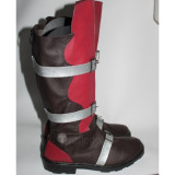 Final Fantasy 13 Lightning Red Black Cosplay Boots Shoes
