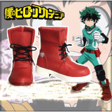 Boku no Hero Academia Deku Izuku Midoriya Red Cosplay Shoes Boots
