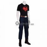Young Justice Superboy Conner Kent Black Cosplay Costume