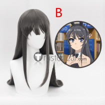 Aobuta Rascal Does Not Dream of Bunny Girl Senpai Sakuta Azusagawa Mai Sakurajima Brown Dark Gray Cosplay Wigs