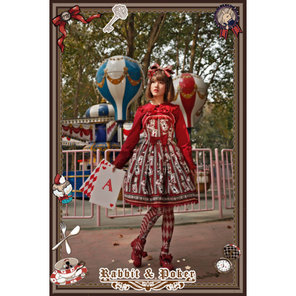 Infanta Elegant Rabbit Poker Short Sleeves Lolita Dress