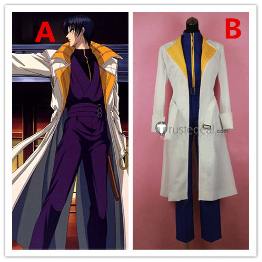 Rurouni Kenshin Shinomori Aoshi Cosplay Costume