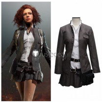 PUBG PlayerUnknown's Battlegrounds Female Role Grey Uniform Cosplay costume