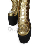 Golden Square Heels Lolita Boots