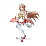 Sword Art Online SAO/ALO Asuna Suguha Yuuki Silica Maid Cosplay Costume