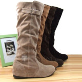Top quality PU medium heel pumps boots(JY917)