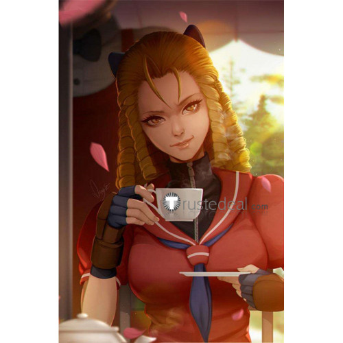 Street Fighter V Karin Kanzuki Red Cosplay Costume