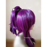 League of Legends LOL KDA Akali Purple Ponytail Cosplay Wigs