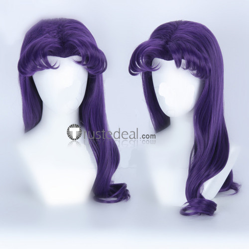 Neon Genesis Evangelion Misato Katsuragi Purple Curly Cosplay Wigs