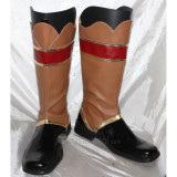 Final Fantasy Kurasame Brown Black Cosplay Boots Shoes