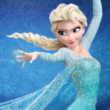 Frozen Disney Princess Elsa Blue and White Dress Cosplay Costumes
