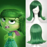 Disney Movie Inside Out Disgust Green Cosplay Wig