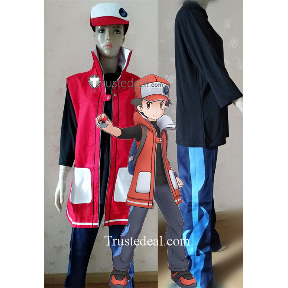 Pokemon Trainer Red Cosplay Costumes