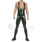 Black Latex Wrestling Suit for Men (RJ-56)