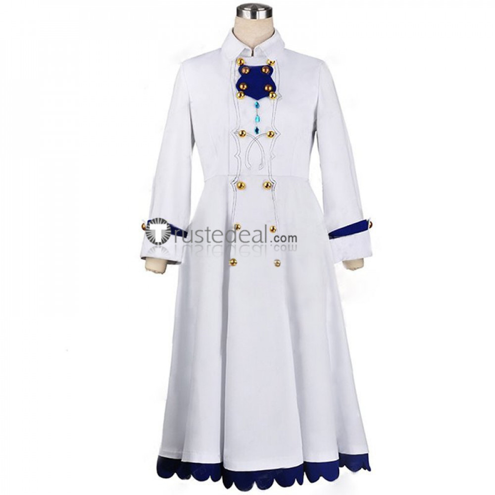Details about   Akagami no Shirayukihime Zen Cosplay Costume Prince Knight Blue White Uniform 