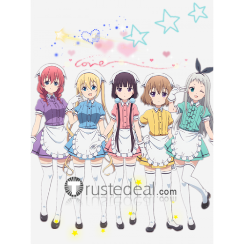 Blend S Maika Kaho Mafuyu Miu Hideri Waitress Outfit Cosplay Costumes