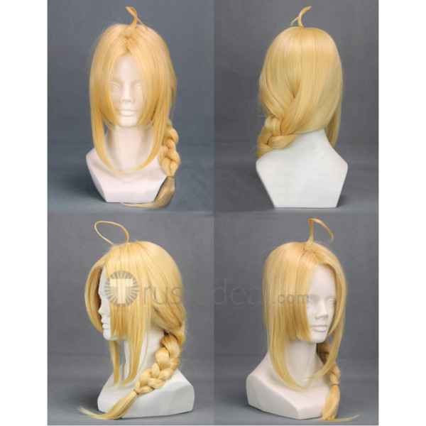 Fullmetal Alchemist Edward Elric Blonde Pigtail Cosplay Wig