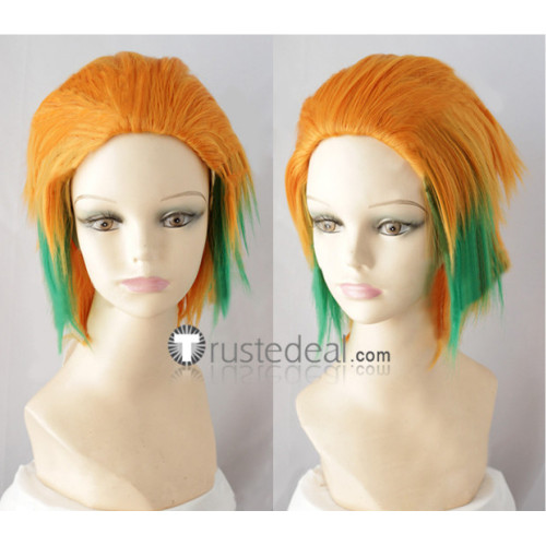 Nanbaka Samon Gokuu Orange Green Cosplay Wig
