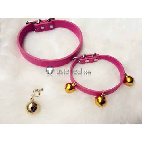 K Neko Cosplay Red Ankle Belt and Earring and Neck Choker