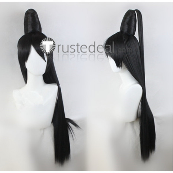 Bayonetta Bayonetta Long Black Ponytail Cosplay Wig