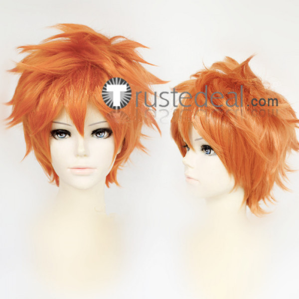 Haikyuu Karasuno High School Shoyo Hinata Orange Cosplay Wig