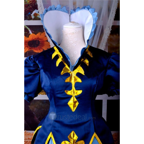 Fairy Tail Juvia Lockser Blue Cosplay Dress