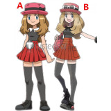 Pokemon X and Y Trainer Serena Red Black Cosplay Costume