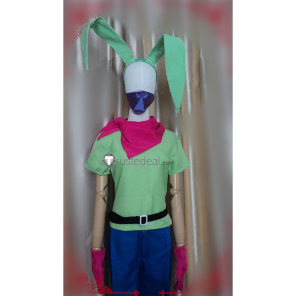 Digimon Adventure 02 Wormmon Gijinka Green Blue Cosplay Costume