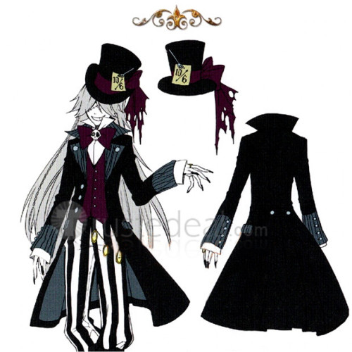 Black Butler Undertaker Mad Hatter Cosplay Costume