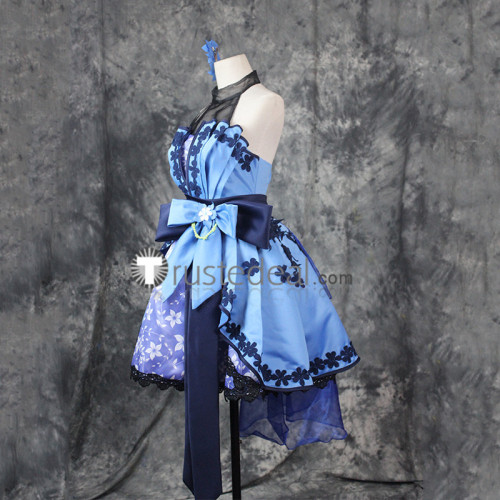 The Idolmaster Cinderella Girls Rin Shibuya SSR Blue Lolita Dress Cosplay Costume