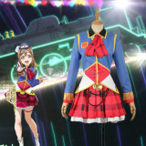 LoveLive Sunshine Aqours Yoshiko Ruby Chika Dia Riko Kanan Hanamaru You Mari Happy Party Train Cosplay Costumes