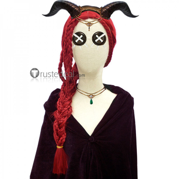 Identity V Priestess Fiona Gilman Red Cosplay Wig