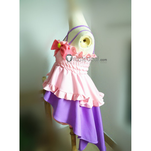 THE IDOLM@STER Cinderella Girls Anzu Futaba Candy Island Pink Purple Cosplay Costume