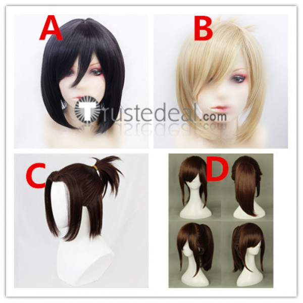 Attack on Titan Shingeki no Kyojin Mikasa Sasha Annie Gabi Brown Black Blonde Cosplay Wig