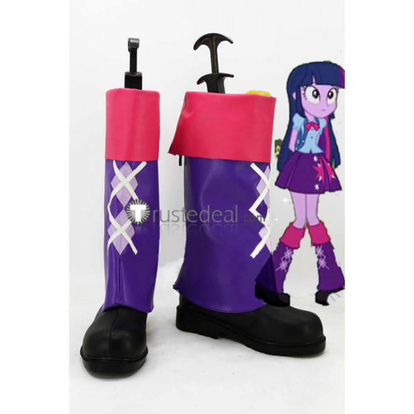 My Little Pony Equestria Girls Twilight Sparkle Purple Cosplay Boots Shoes2