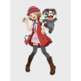 Pokemon XY Serena Pink Red Cosplay Costume