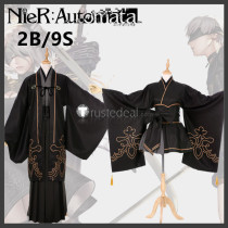 Nier Automata 2B 9S Kimono Cosplay Costume