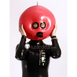 Fashionable Red Inflatable Latex Hood